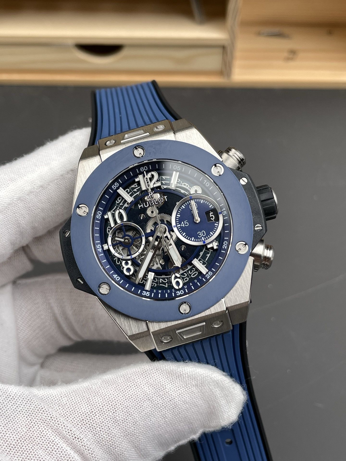 Big Bang Blue Ceramic Bezel Blue Dial