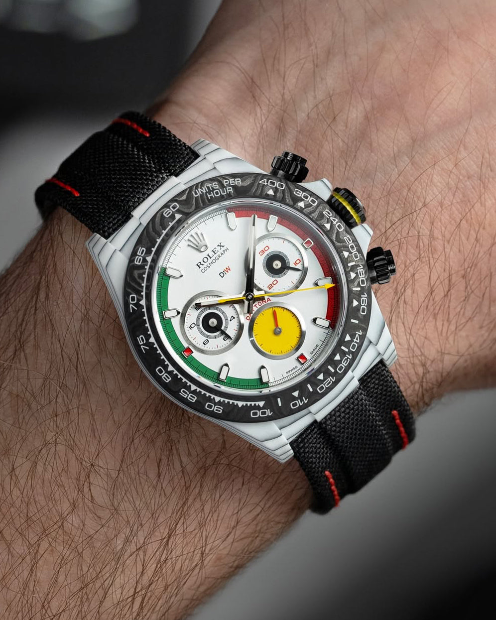 Rolex DiW Daytona Ferrari Watch CarboQuartz