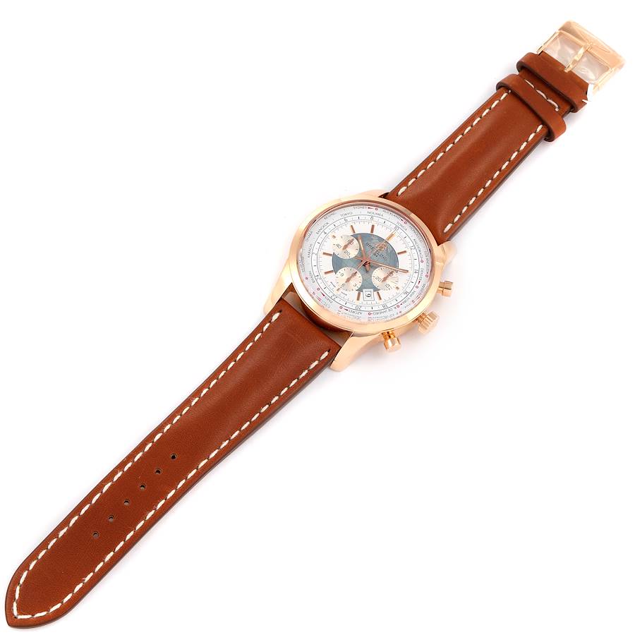 Breitling Transocean Chronograph Unitime Rose Gold Watch RB0510