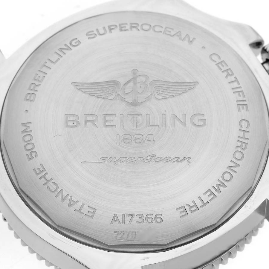 Breitling Superocean 42 Black Dial Steel Mens Watch A17366