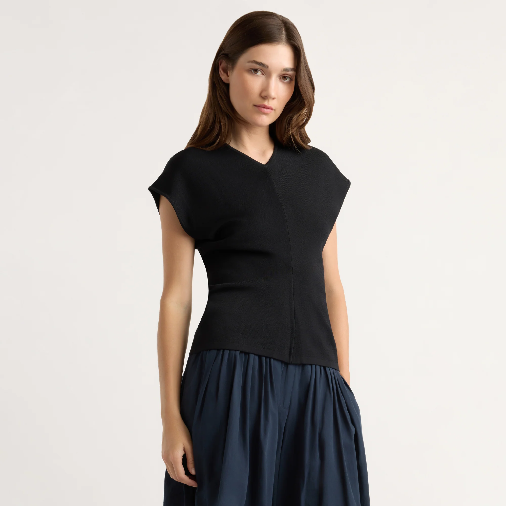 Finn Relaxed-Ruched Sweater Top