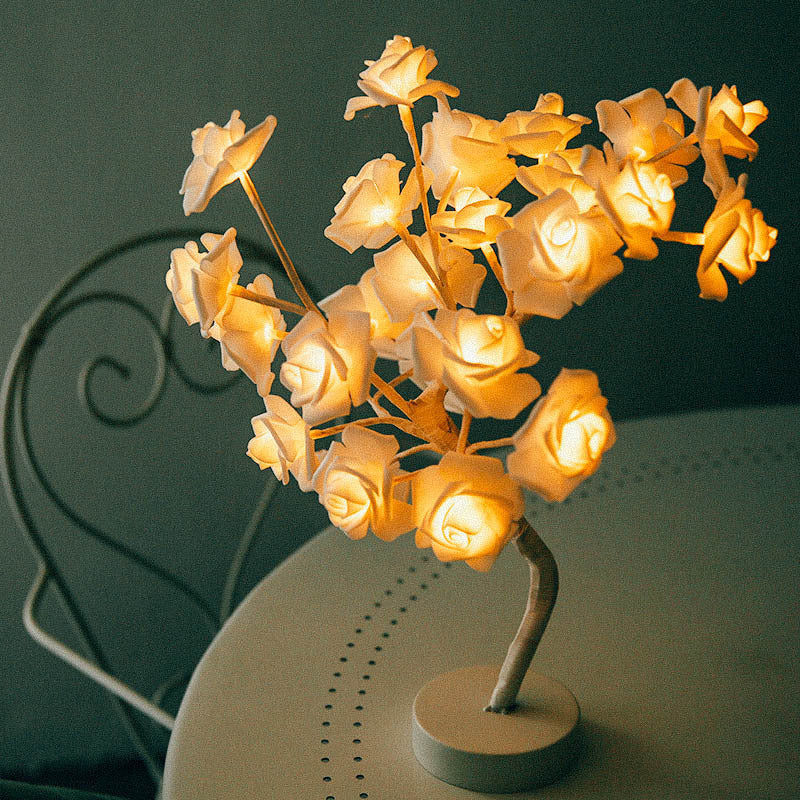 Rose Flower Lamp USB Battery