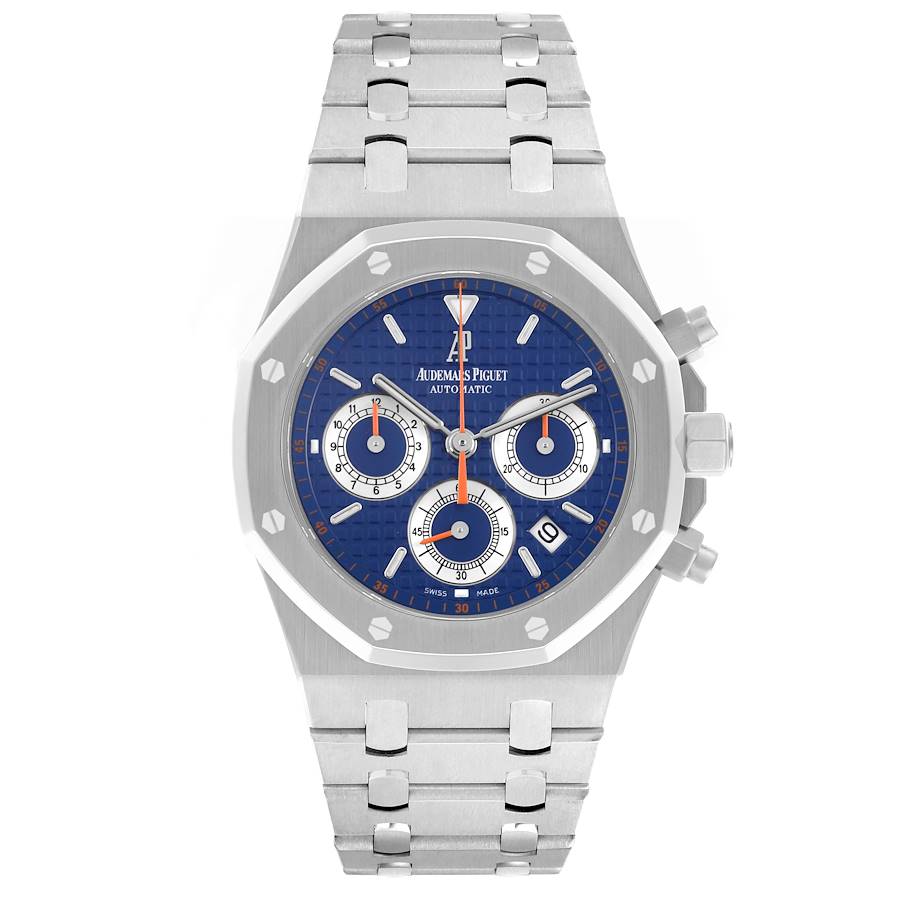 Audemars Piguet Royal Oak 39mm Blue Dial Steel Mens Watch 26300ST