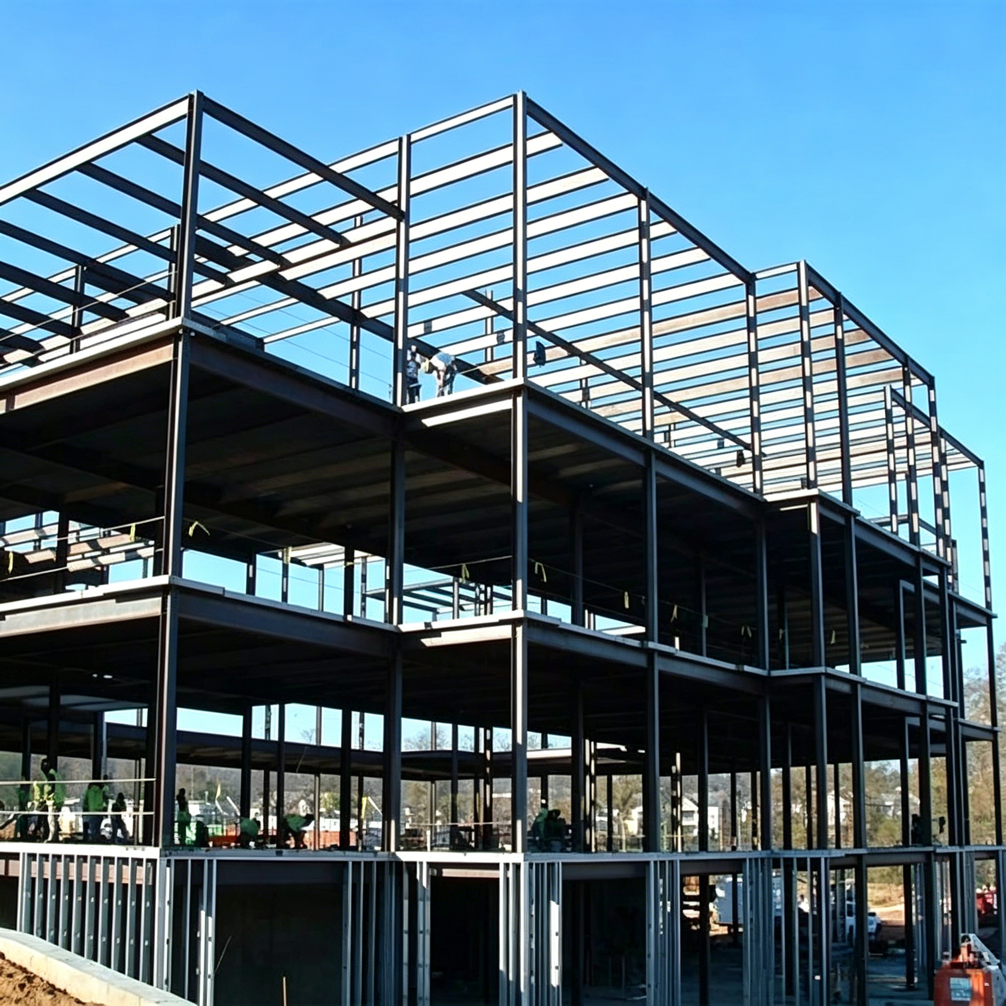 Prefabricated steel structure
Steel frame building
Metal frame structure