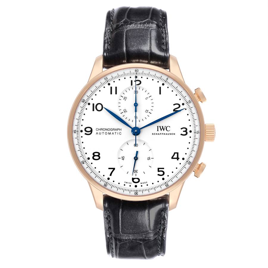 IWC Portugieser Automatic Rose Gold White Dial Mens Watch IW371603