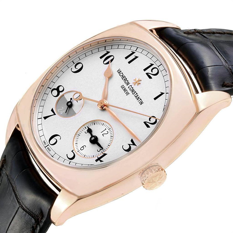 Vacheron Constantin Harmony Dual Time Rose Gold Mens Watch 7810S