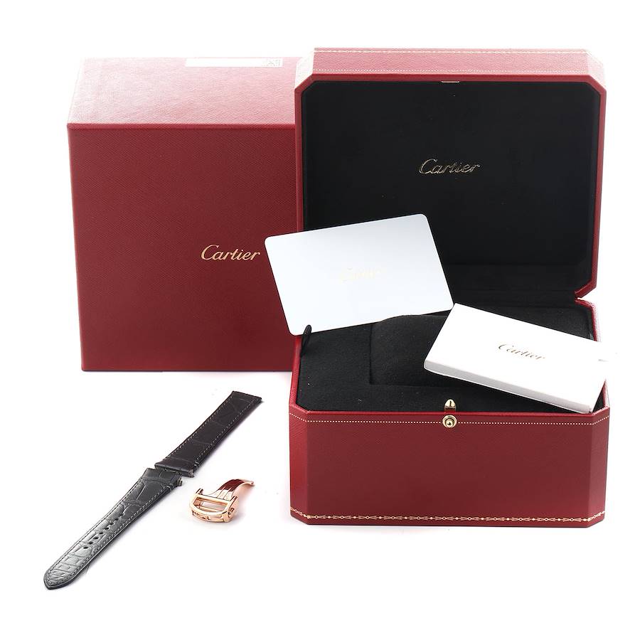 Cartier Santos De Cartier Medium Rose Gold Mens Watch WGSA0031