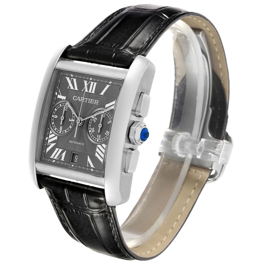 Cartier Tank MC Grey Dial Steel Chronograph Mens Watch W5330008