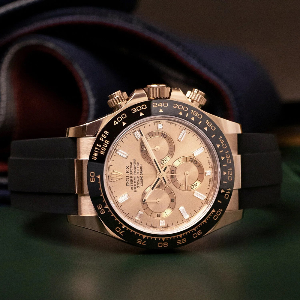 Rolex Daytona Sundust Dial 40mm Everose gold Oysterflex Strap 116515ln-0061