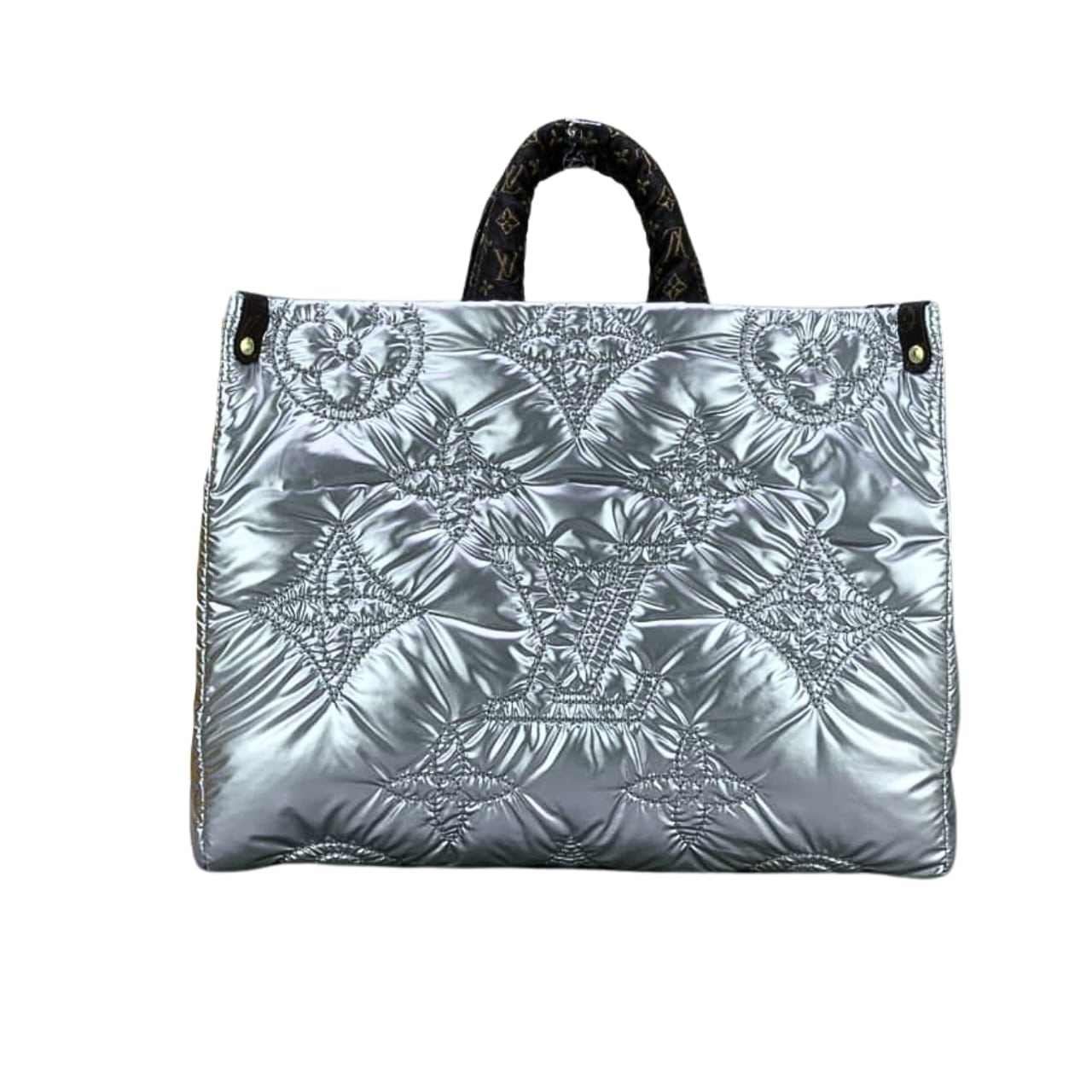 Louis Vuitton Onthego Pillow Handbag Silver 34Cm