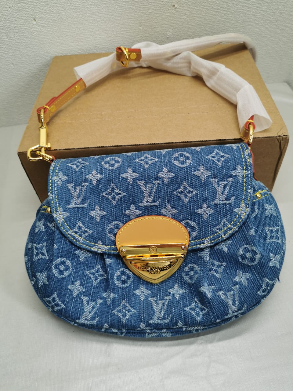 Louis Vuitton Sunset Monogram Denim Blue 26Cm M46829