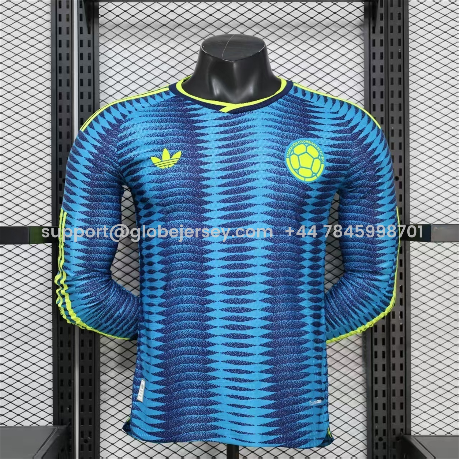 Colombia 2026 Away Blue Long Sleeves Jersey - Player Version