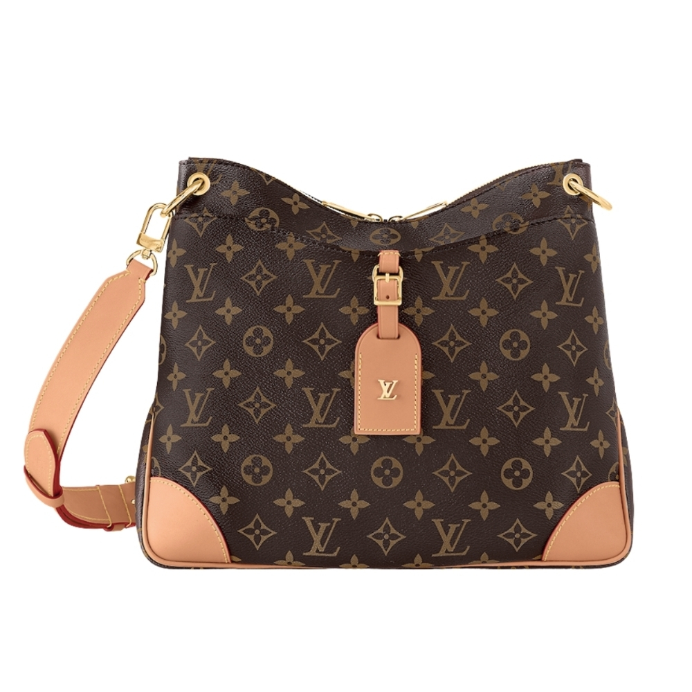 Louis Vuitton Odéon MM Monogram Canvas Shoulder Bag Brown 31 cm M45355