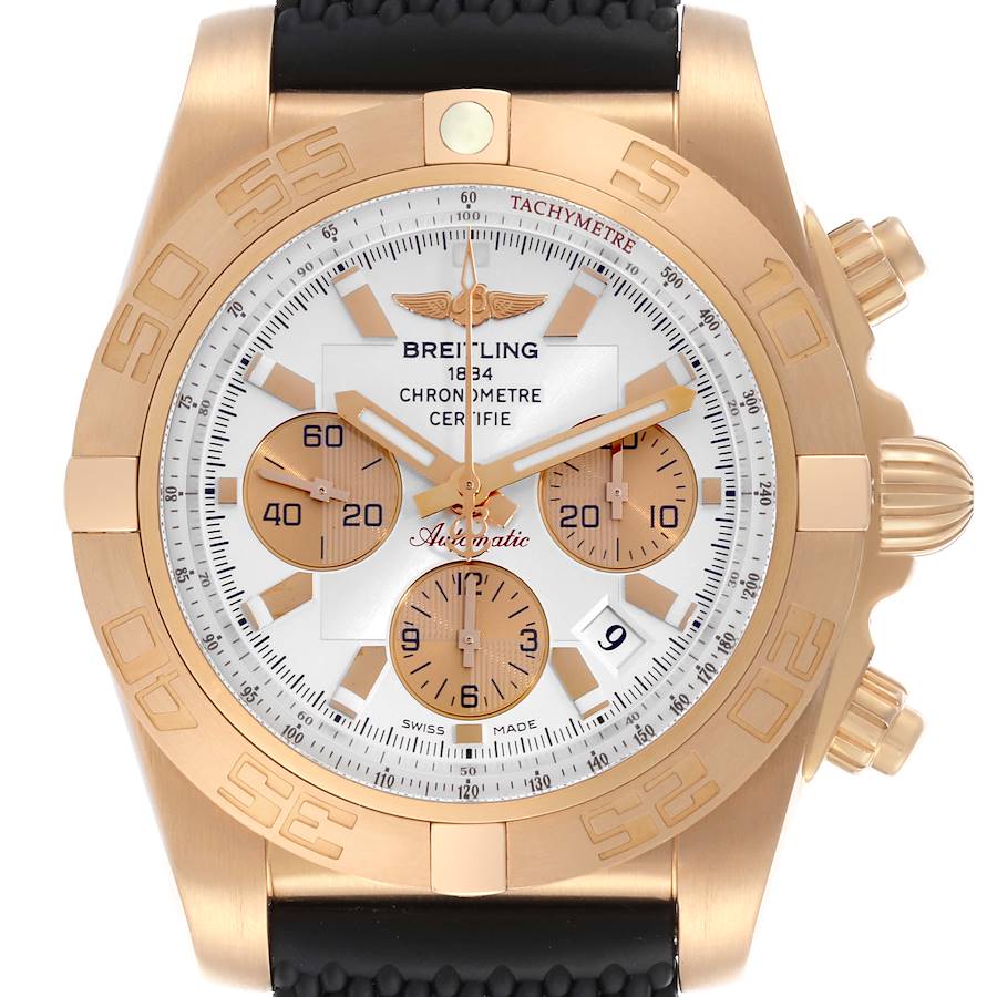 Breitling Chronomat Evolution Rose Gold Mens Watch HB0110