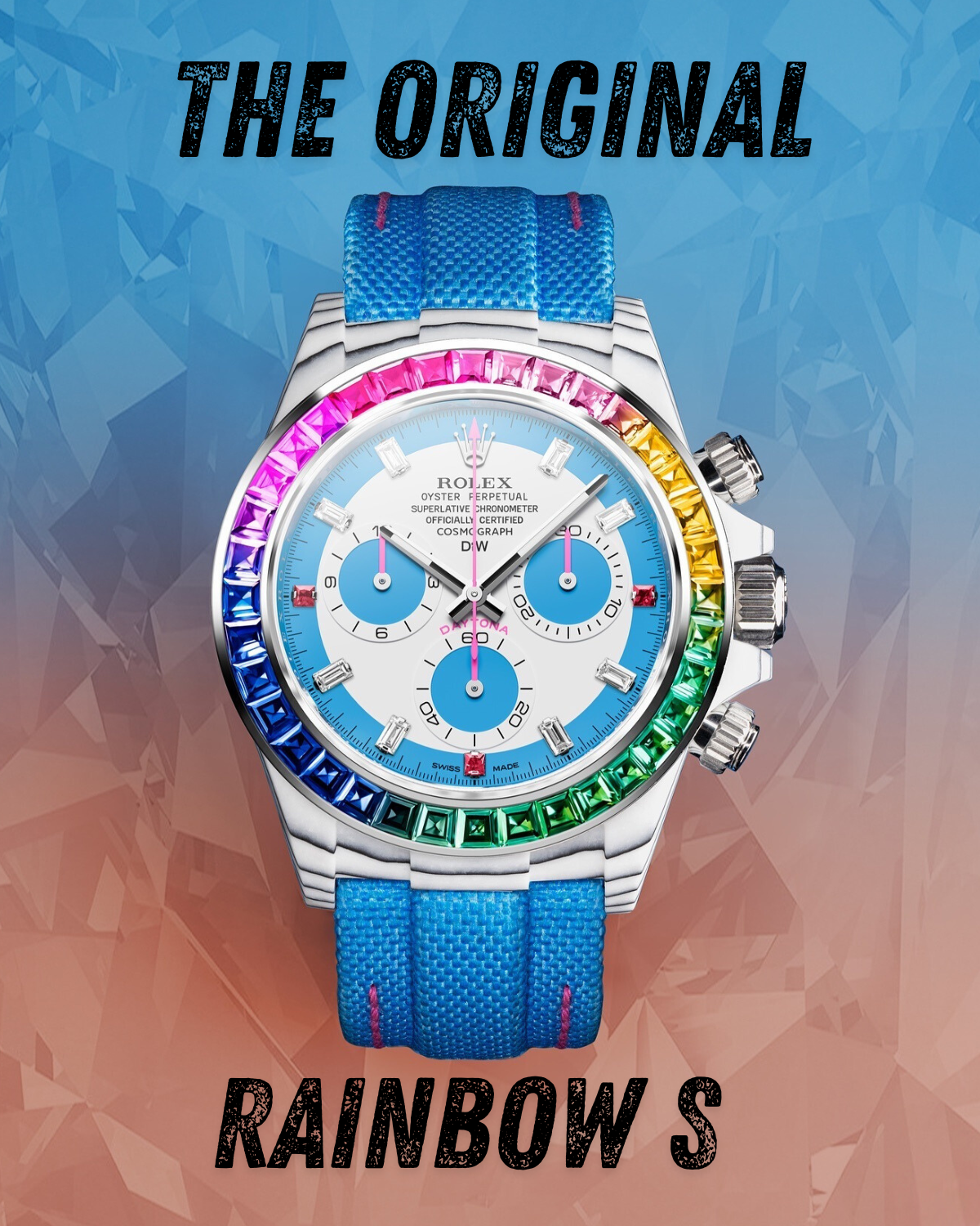 DiW Rolex Daytona CarboQuartz "RAINBOW S UNIQUE"