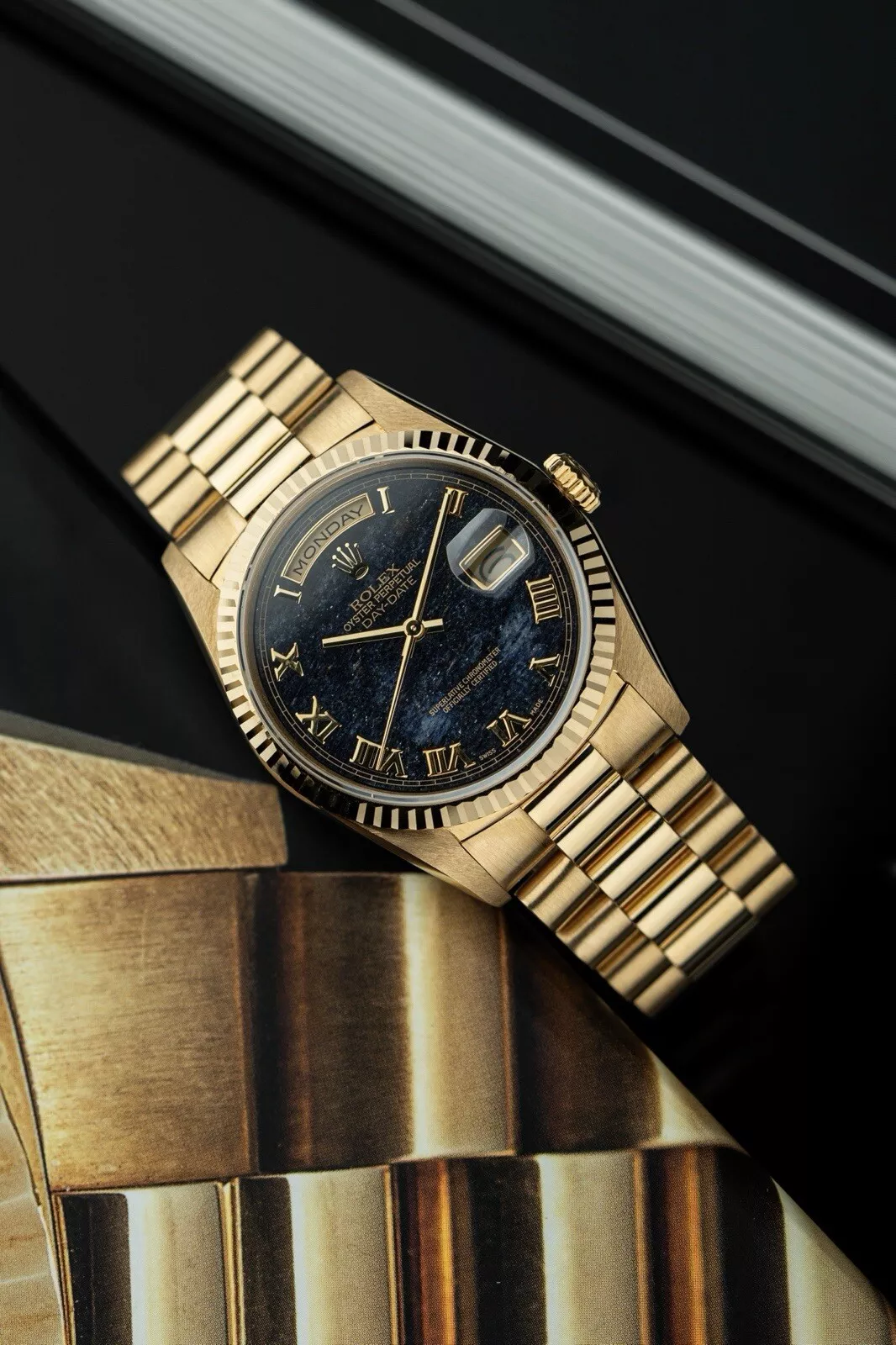 Rolex Day-Date 36mm Rare Aventurine Stone Dial President 18k Gold Ref. 18238