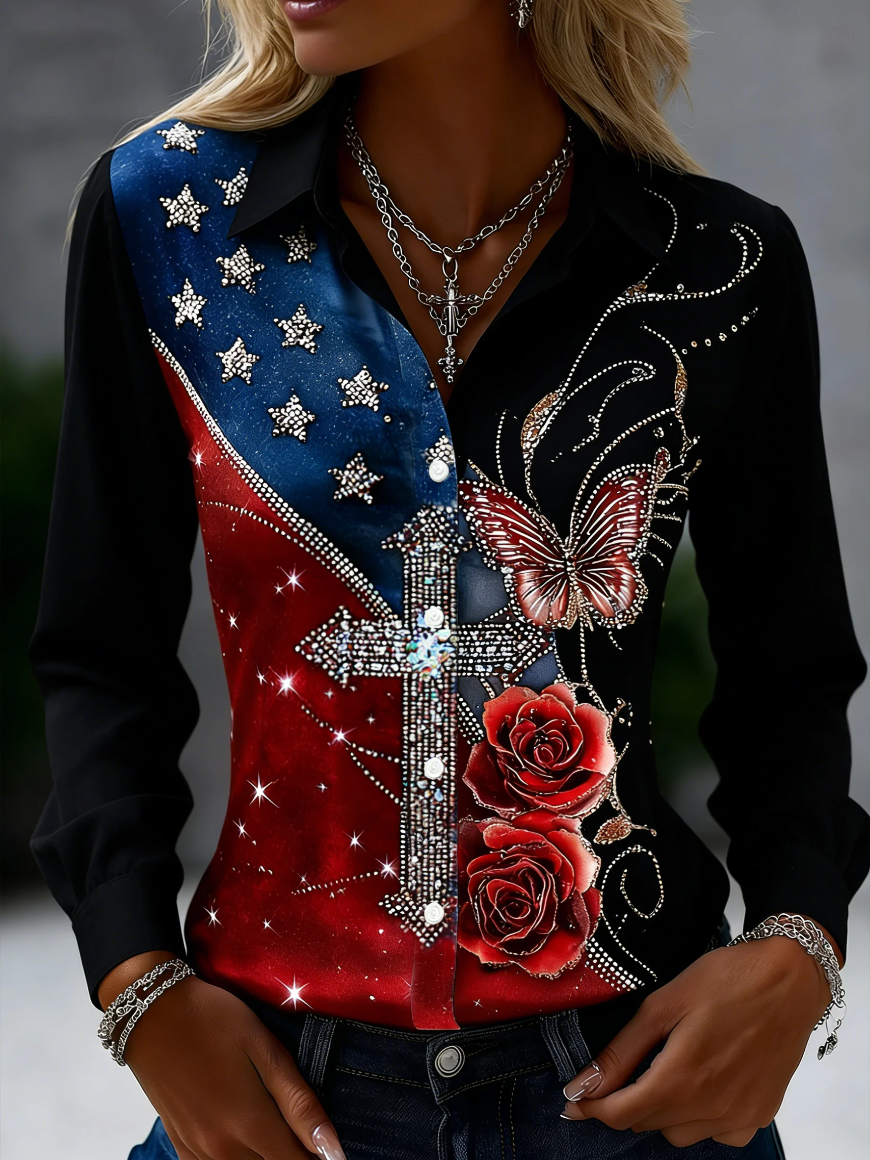 Women's 250th Anniversary Of The United States Printed Shirt