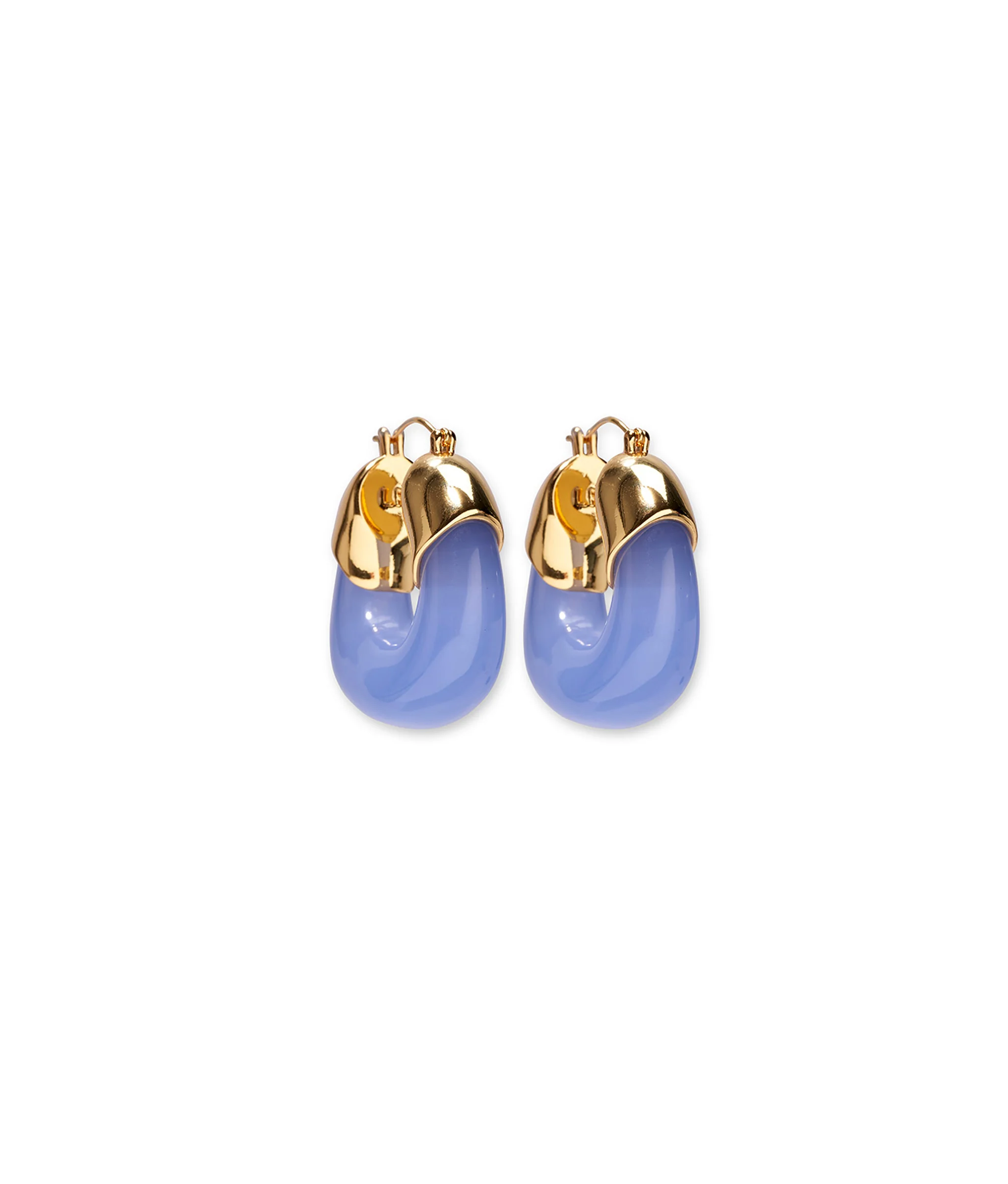 Mini Organic Hoops in Periwinkle