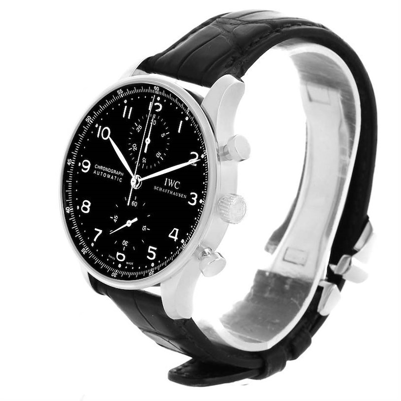IWC Portuguese Chrono Automatic Black Dial Mens Watch IW371447