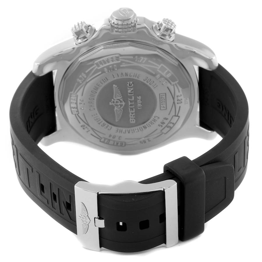 Breitling Super Avenger II Black Dial Steel Mens Watch A13371