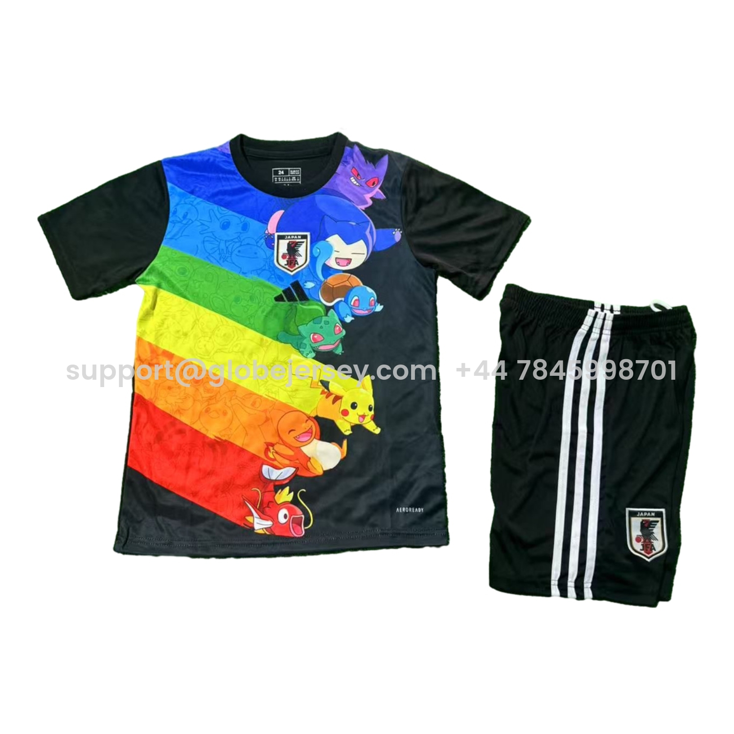 Japan 25-26 Pokemon Rainbow Black Kids Kit
