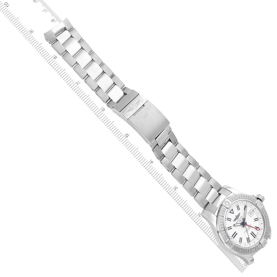 Breitling Avenger GMT White Dial Steel Mens Watch A32397