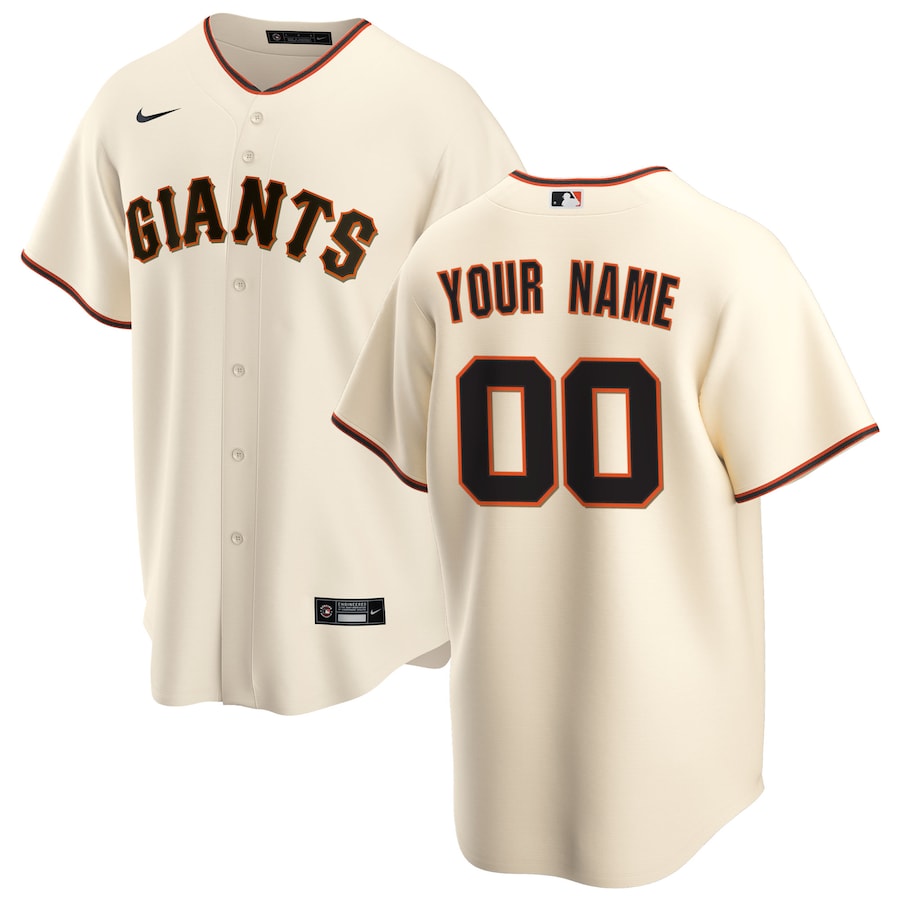 San Francisco Giants Youth Home Custom Jersey Cream