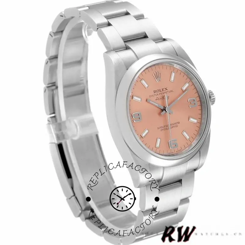 Rolex Oyster Perpetual Air-King 114200 Salmon Dial 34mm Unisex Replica watch