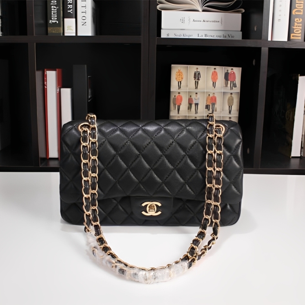 Chanel Classic Handbag Black 25Cm
