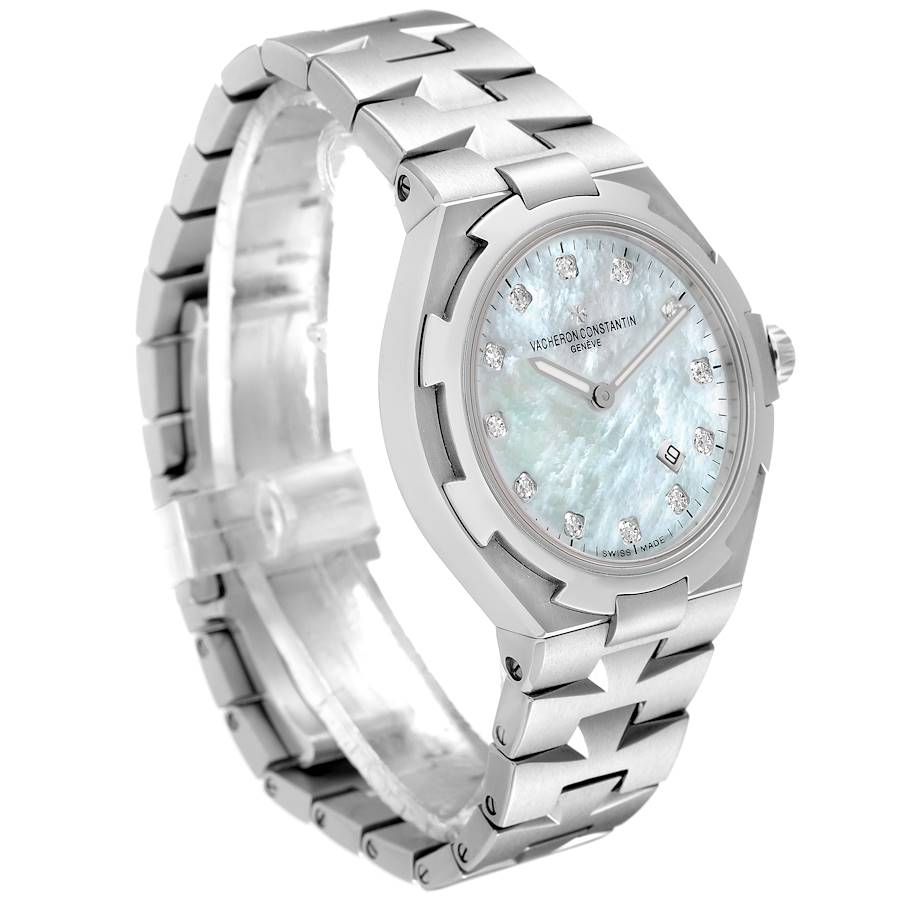 Vacheron Constantin Overseas 34 Steel MOP Diamond Ladies Watch 25750