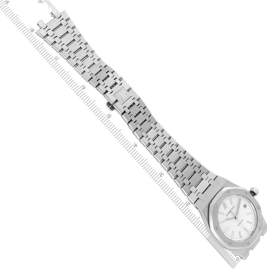 Audemars Piguet Royal Oak White Dial Steel Mens Watch 15300ST