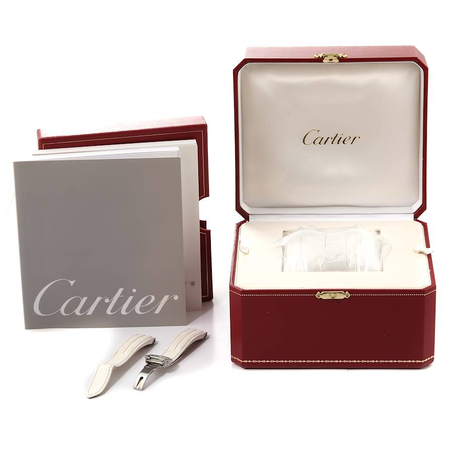 Cartier Roadster Coral Dial Limited Edition Steel Ladies Watch W62054V3