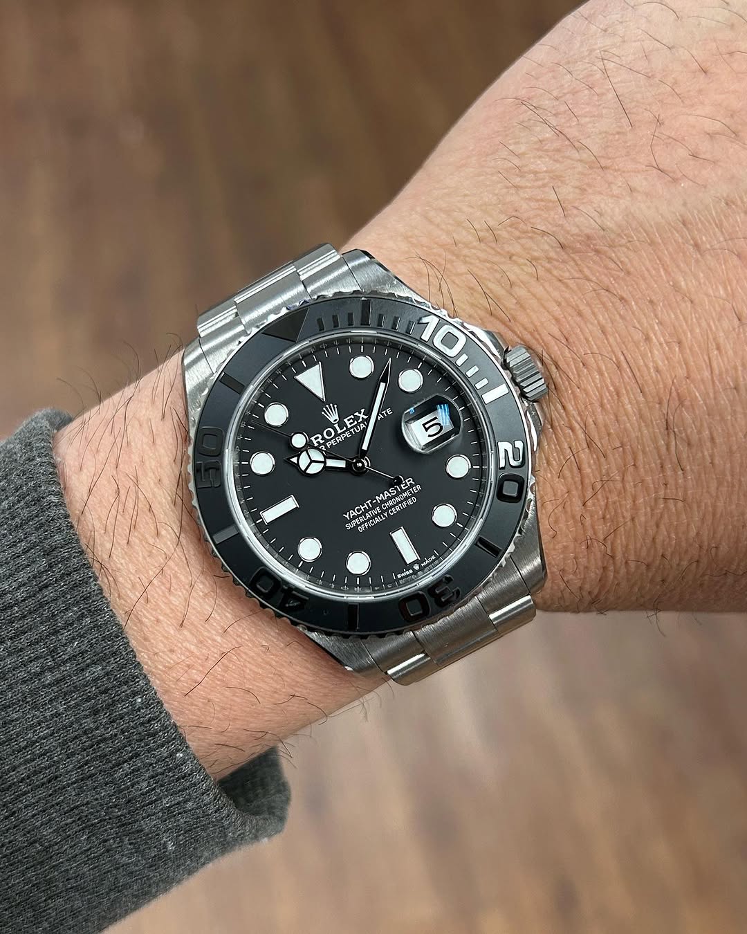 2024 Newest Rolex Yacht-Master 42 Black Dial RLX Titanium Men's Watch 226627-0001