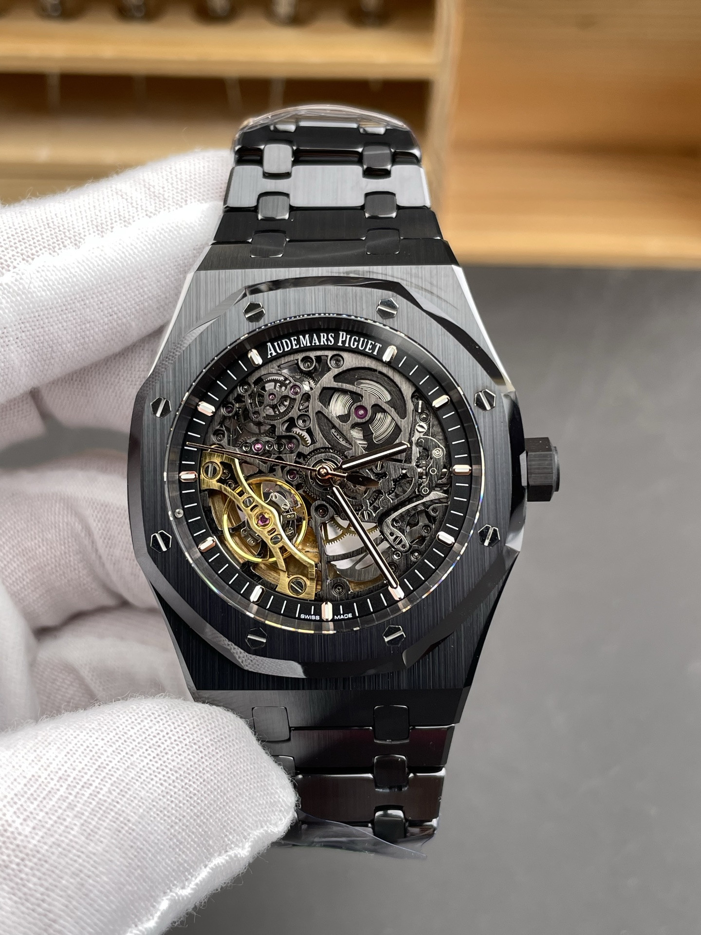 Royal Oak 15416 Black Ceramic Skeleton