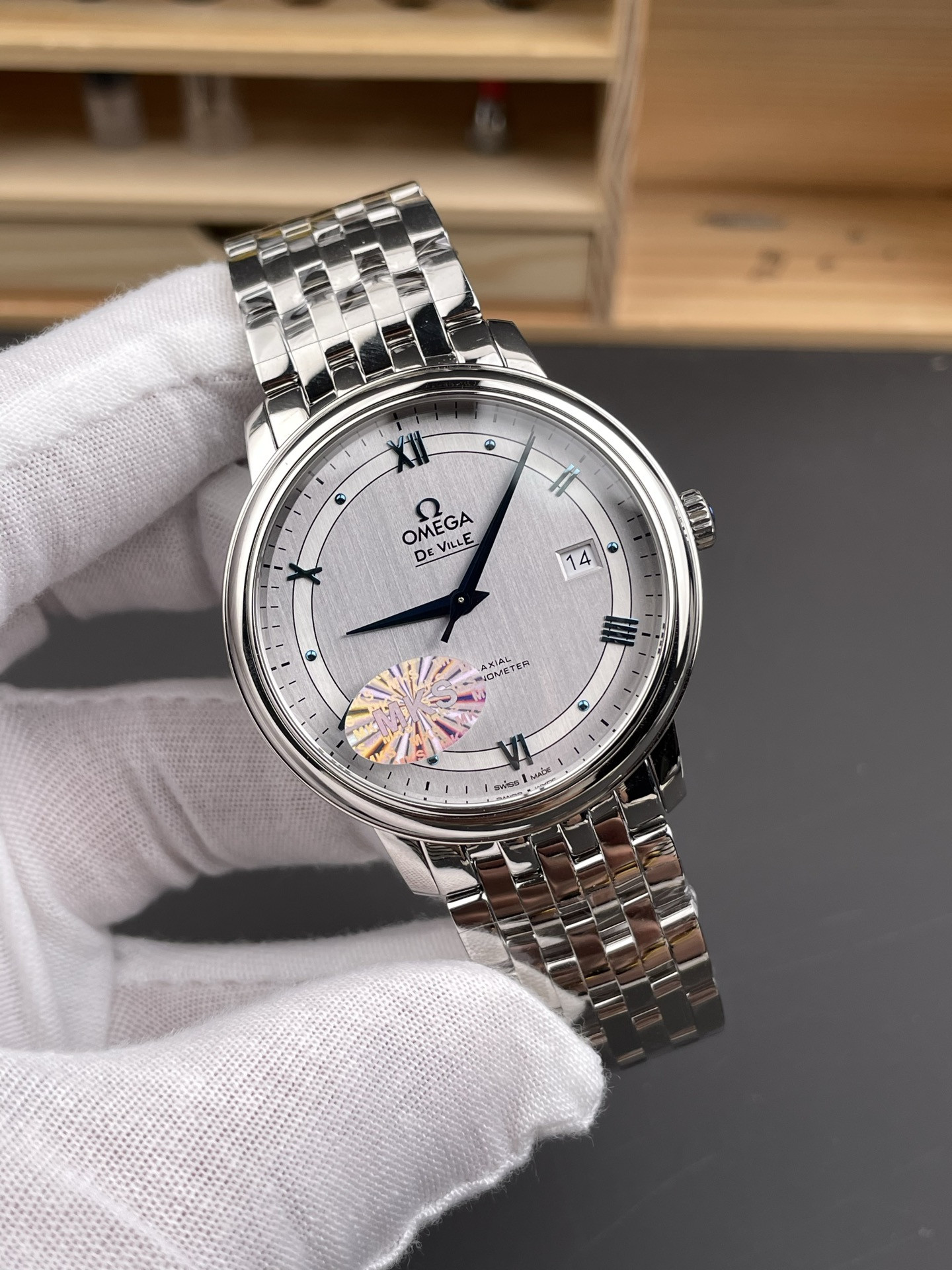 Rail Dial De Ville, Grey Dial with Blue Hands