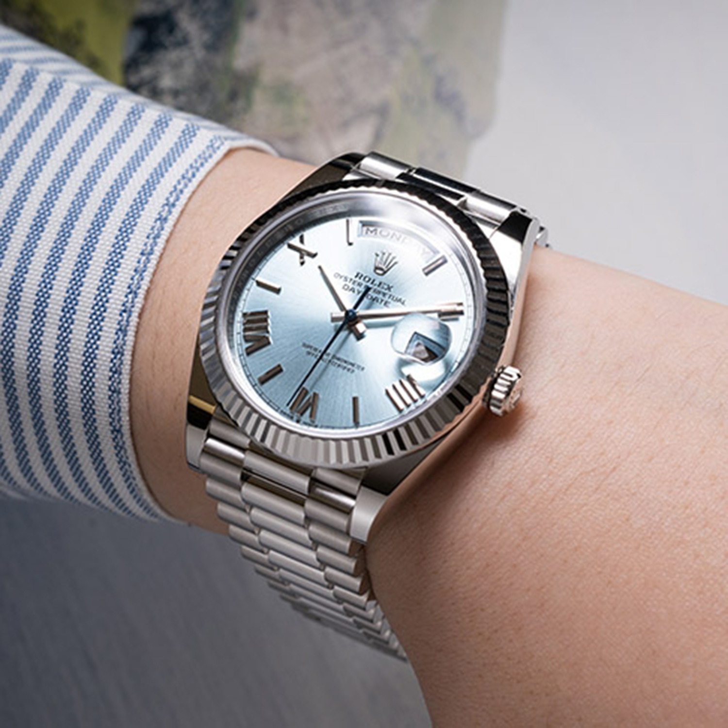 2025 NEW Rolex Land-Dweller 40 Oyster, 40 mm, Oystersteel and white gold M127334-0001