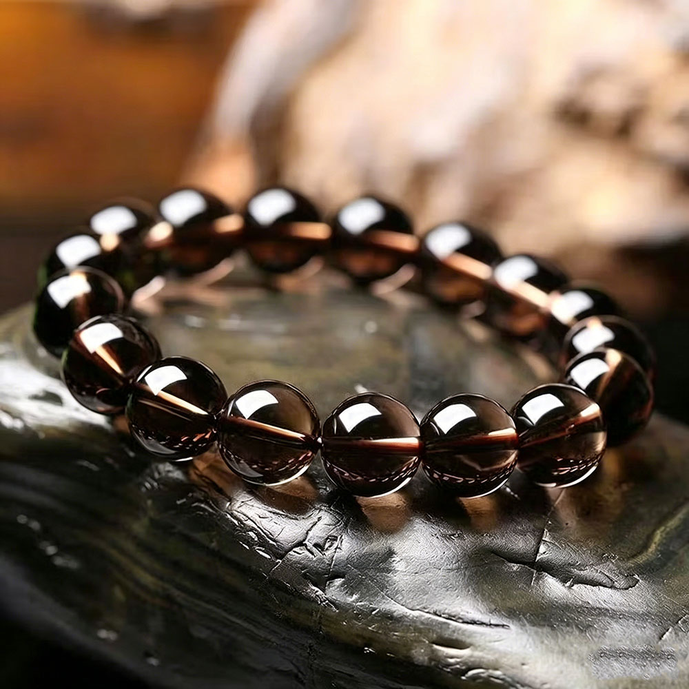 GemVibra Talismanic Smoky Quartz Grounding Bracelet