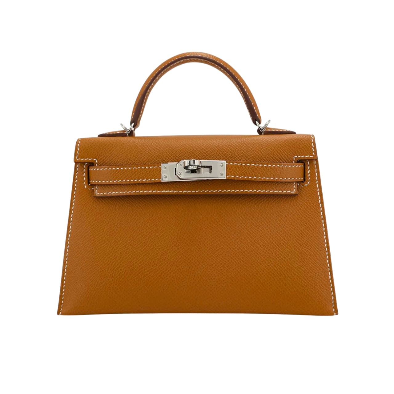 Hermès Mini Kelly Epsom Silver Buckle Brown 20Cm