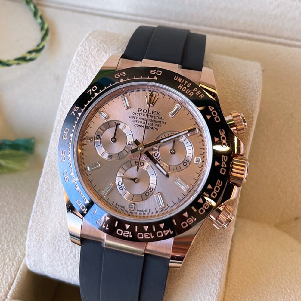 ​Rollie-The Crown Daytona Sundust Dial 40mm Everose gold Oysterflex Strap 116515ln-0061
