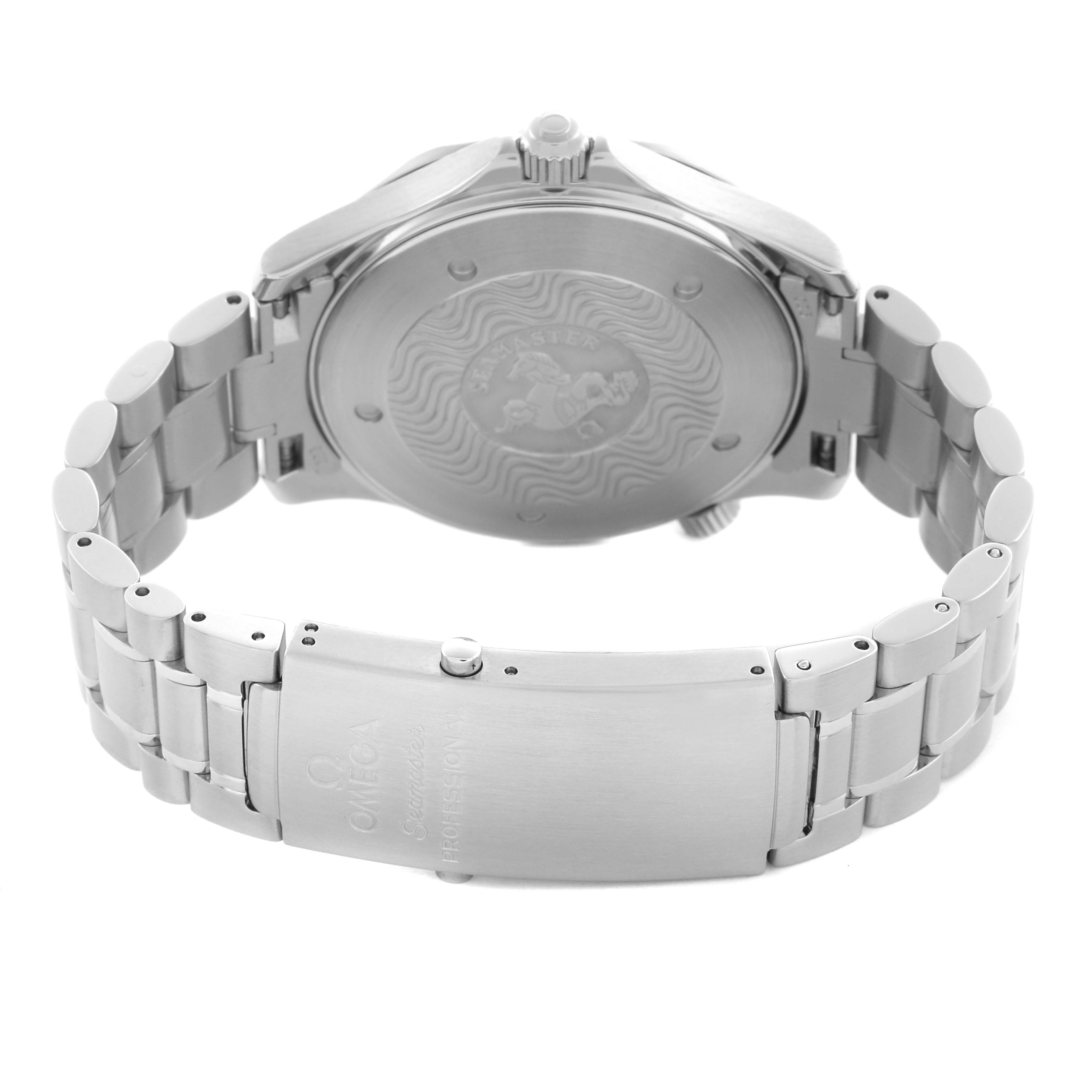 Omega Seamaster Electric Blue Wave Dial Steel Mens Watch 41.0 MM 2265.80.00 Card