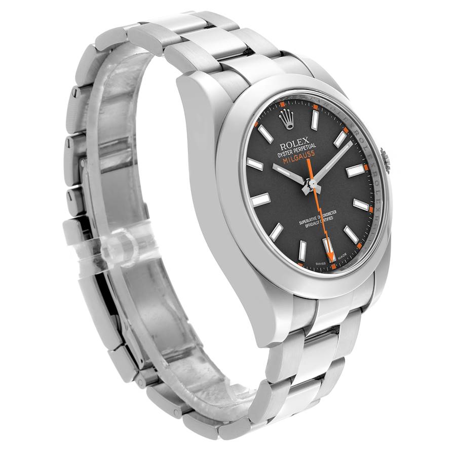 Rolex Milgauss 40mm Black Dial Steel Mens Watch 116400