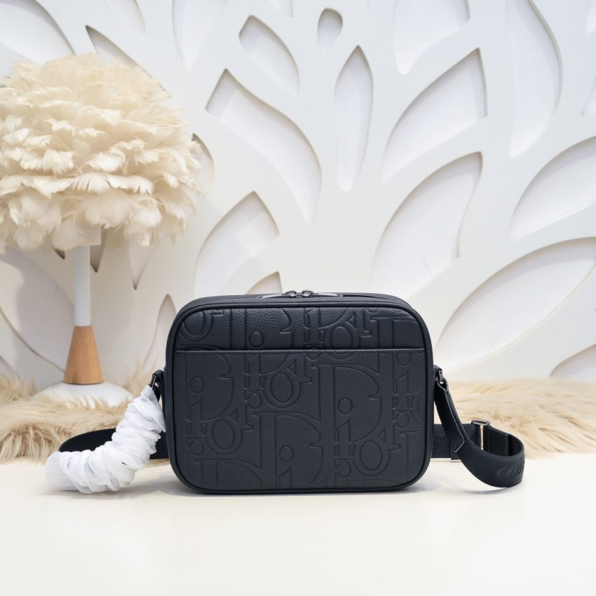 Replica Dior Rider Zipped Messenger Bag Black