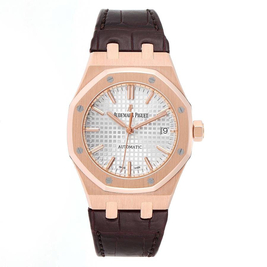 Audemars Piguet Royal Oak 37mm Midsize Rose Gold Mens Watch 15450OR