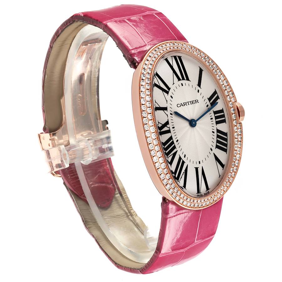 Cartier Baignoire Large Rose Gold Diamond Ladies Watch WB520005