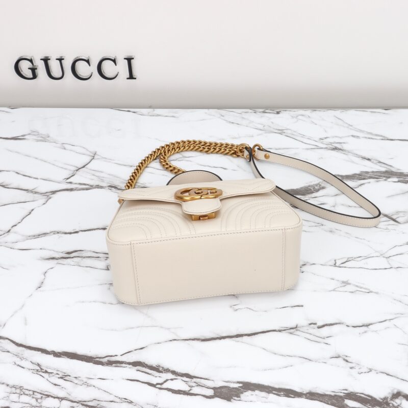 Replica Gucci GG Marmont Top Handle White