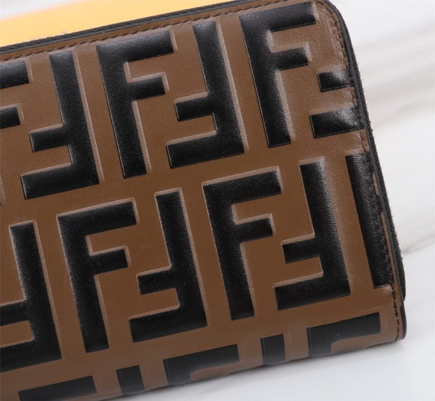 Replica Fendi Ff Brown Wallet