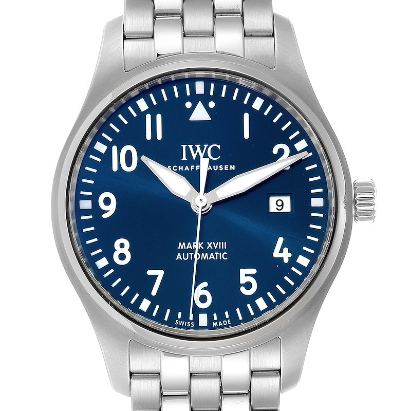 IWC Pilot Mark XVIII Petit Prince Blue Dial Mens Watch IW327014