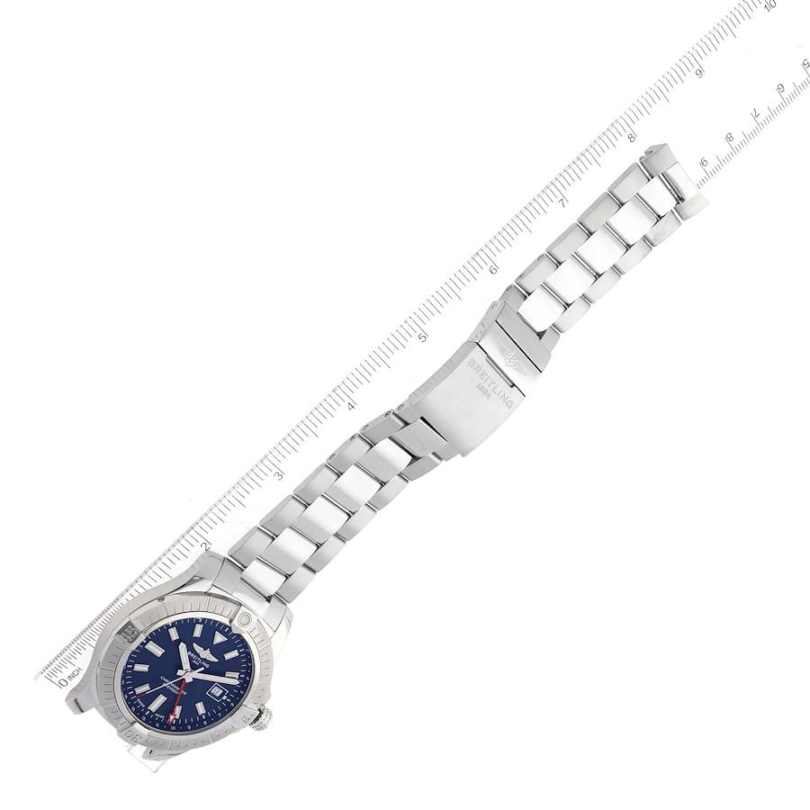 Breitling Aeromarine Avenger II GMT Blue Dial Steel Mens Watch A32395