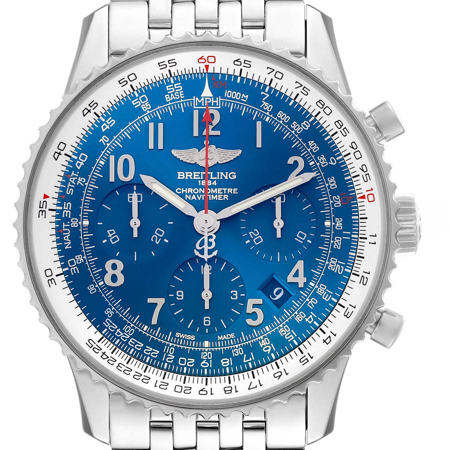 Breitling Navitimer 01 Blue Dial LE Steel Mens Watch AB0121