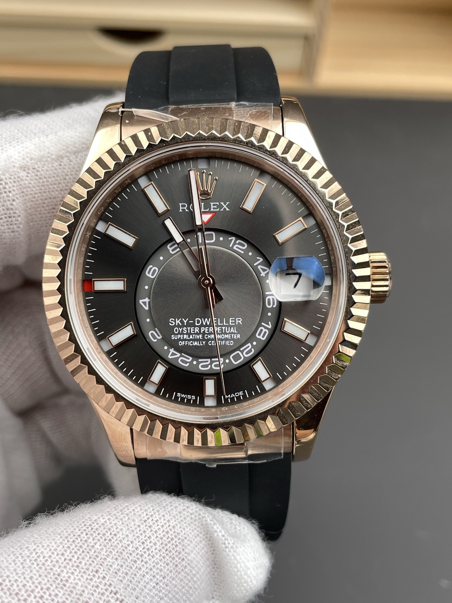Sky-Dweller Rose Gold Grey Dial